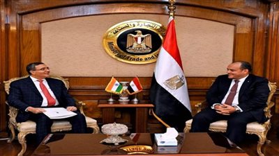 وزير التجارة يبحث مع السفير الهندي بالقاهرة سبل تعزيز أوجه التعاون الاقتصادي (صور)