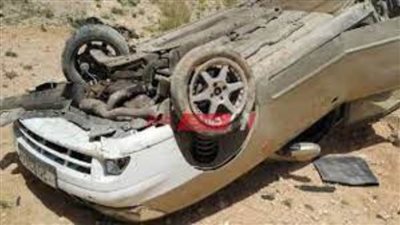 إصابة 7 أشخاص في حادث انقلاب سيارة على طريق طنطا_ كفر الشيخ