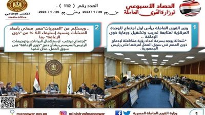 القوى العاملة تستعرض نشاطها الأسبوعي (إنفوجراف)