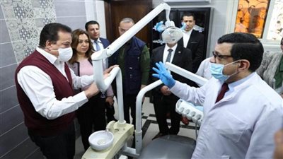 وزير الصحة يوجه بسرعة الانتهاء من ميكنة مركز طب الأسرة في دمياط (صور)