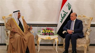 وزير الخارجية العراقي يلتقي رئيس البرلمان العربي بجمهورية العراق 