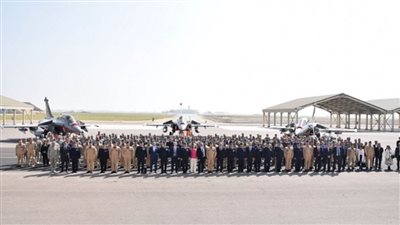 القوات الجوية تحتفل بتنفيذ 10 آلاف ساعة طيران للطائرات الرافال المصرية (صور)