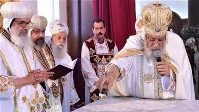 البابا تواضروس يدشن كنيسة مارجرجس في جزيرة بدران بعد تجديدها