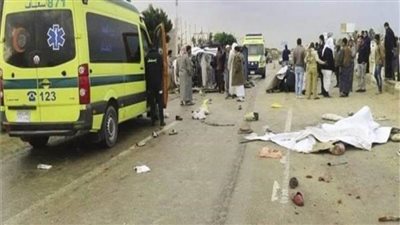 مصرع شخص وإصابة 9 آخرين في حادث مروري بقنا  