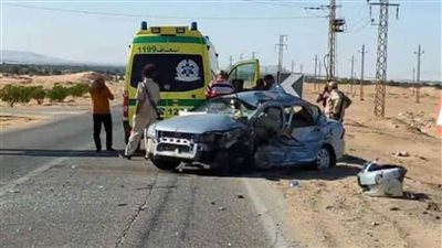 إصابة 3 أشخاص بحادث انقلاب سيارة بالوادي الجديد