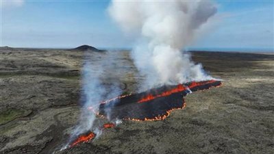 ثوران بركان في أيسلندا