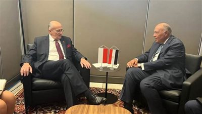 وزير الخارجية يبحث مع نظيره البولندي تعزيز أوجه العلاقات الثنائية