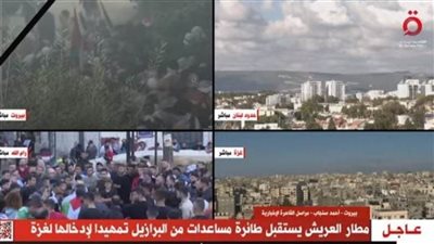 مطار العريش الدولي يستقبل طائرة مساعدات برازيلية لإدخالها لـ غزة