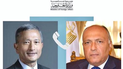 شكري يتلقى اتصالين هاتفيين من وزيري خارجية سنغافورة ورومانيا