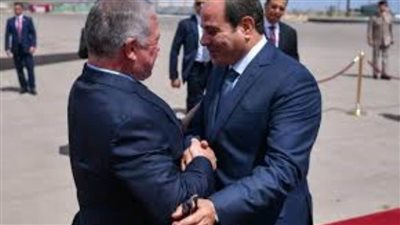 ملك الأردن: موقف الرئيس السيسي برفض تهجير الفلسطينيين سيخلده التاريخ