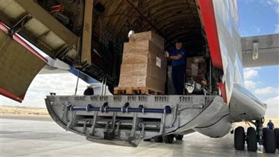 وصول طائرة روسية تحمل 18 طنا من المساعدات لصالح قطاع غزة