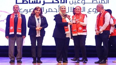 القباج تشهد احتفالية الهلال الأحمر المصري باليوم العالمي للتطوع تحت شعار 