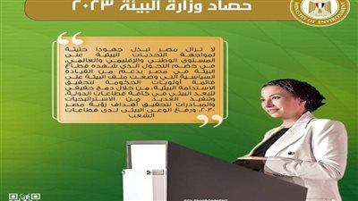 وزيرة البيئة تستعرض تقريرا عن جهود الوزارة في ملف الاستثمار البيئي والمناخي خلال 2023 (صور)