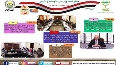 الزراعة تستعرض نشاطها الأسبوعي (إنفوجراف)