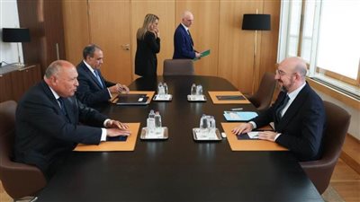 وزير الخارجية يلتقي رئيس المجلس الأوروبي (صور)