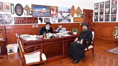 البابا تواضروس يستقبل أسقف نورث وساوث كارولينا وكنتاكي لمناقشة أمور الخدمة