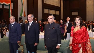 وزير الاتصالات يلقى كلمة في احتفالية سفارة الهند بالقاهرة بمناسبة عيدها الـ75 (صور)