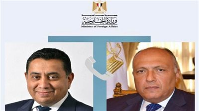 سامح شكري يتلقى اتصالا من وزير الدولة البريطاني للشرق الأوسط وشمال إفريقيا