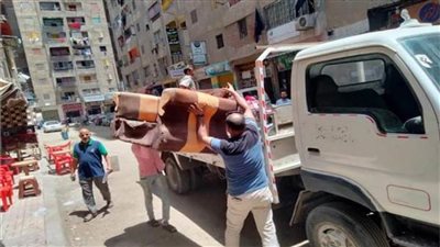 رفع 445 حالة إشغال طريق مخالف بنطاق 3 مراكز بالبحيرة