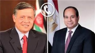 الرئيس السيسي والعاهل الأردني يتبادلان التهاني بمناسبة حلول شهر رمضان المبارك