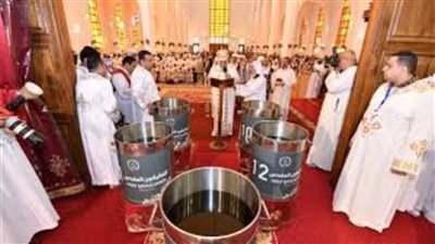 تقديس الميرون والغاليلاون بدير الأنبا بيشوي بيد البابا و106 من أحبار الكنيسة