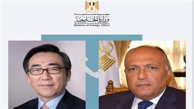 شكرى يبحث مع وزير خارجية كوريا الجنوبية عددا من ملفات التعاون الثنائي وتطورات الحرب بغزة