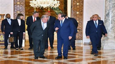 الرئيس السيسي يستقبل سكرتير عام الأمم المتحدة (صور)
