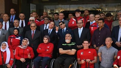 وزير الرياضة والسفير الفرنسي يشهدان مؤتمر صحفي بحضور رئيسا اللجنة الأوليمبية والبارالمبية (صور)