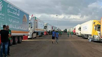 258 شاحنة مساعدات تدخل إلى غزة عبر معبر رفح اليوم