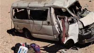 إصابة 7 أشخاص في حادث انقلاب ميكروباص بمنشأة القناطر