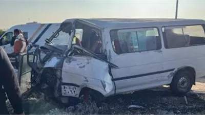 إصابة 5 أشخاص من أسرة واحدة فى حادث تصادم بسوهاج