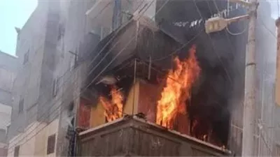 الحماية المدنية تسيطر على حريق شقة سكنية فى منطقة محرم بك بالإسكندرية