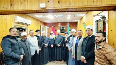 وفد الكنيسة الأرثوذكسية يزور قيادات أوقاف القليوبية للتهنئة بعيد الفطر