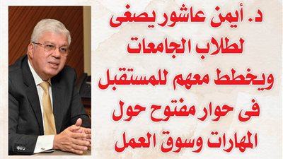 د. أيمن عاشور يصغى لطلاب الجامعات ويخطط معهم للمستقبل فى حوار مفتوح حول المهارات وسوق العمل