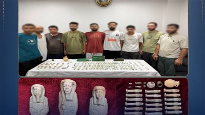 ضبط تشكيل عصابي بحوزته 118 قطعة أثرية في القليوبية